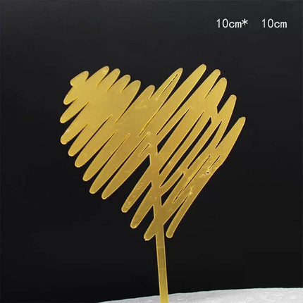 Happy Birthday Acrylic Cake Topper Cake Decoration Golden Silver Party Au Stock Aimall