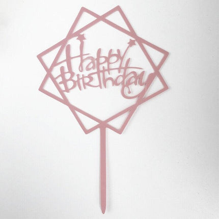 Happy Birthday Acrylic Cake Topper Cake Decoration Golden Silver Party Au Stock Aimall