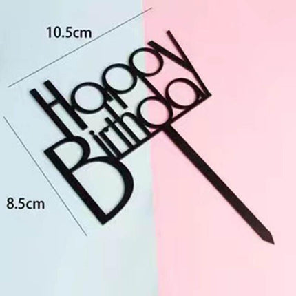 Happy Birthday Acrylic Cake Topper Cake Decoration Golden Silver Party Au Stock Aimall