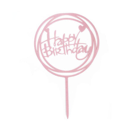 Happy Birthday Acrylic Cake Topper Cake Decoration Golden Silver Party Au Stock Aimall