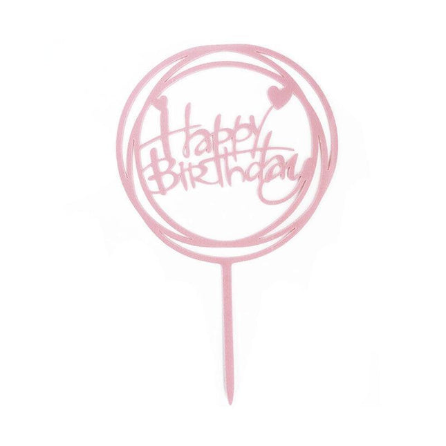 Happy Birthday Acrylic Cake Topper Cake Decoration Golden Silver Party Au Stock Aimall