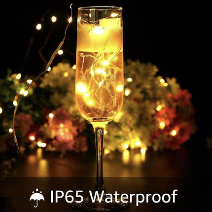 10x String Battery Copper 10/20LED Wine Bottle Cork Fairy Light Party Waterproof - Aimall