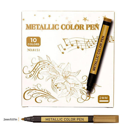 10pcs/set Acrylic Paint Pens Sets Fine Art Marker Metal Glass Rock Waterproof AU - Aimall