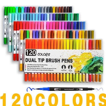 12-120 Colour Brush Pen Watercolor Art Drawing Painting Artist Sketch Marker AU - Aimall