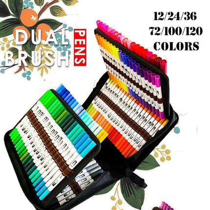 12-120 Colour Brush Pen Watercolor Art Drawing Painting Artist Sketch Marker AU - Aimall