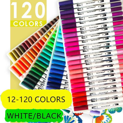 12-120 Colour Brush Pen Watercolor Art Drawing Painting Artist Sketch Marker AU - Aimall