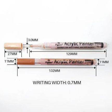 12 Colours Acrylic Paint Pens Markers Skin Tone Rock Painting Rubber Ceramics AU - Aimall