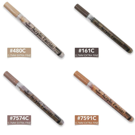 12 Colours Acrylic Paint Pens Markers Skin Tone Rock Painting Rubber Ceramics AU - Aimall