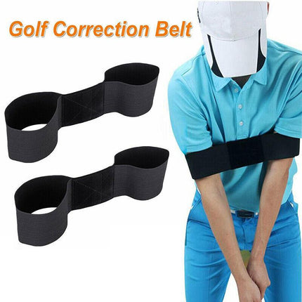 Golf Swing Training Aid Golf Arm Band Posture Motion Correction Belt Free Post - Aimall