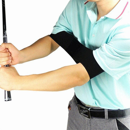 Golf Swing Training Aid Golf Arm Band Posture Motion Correction Belt Free Post - Aimall