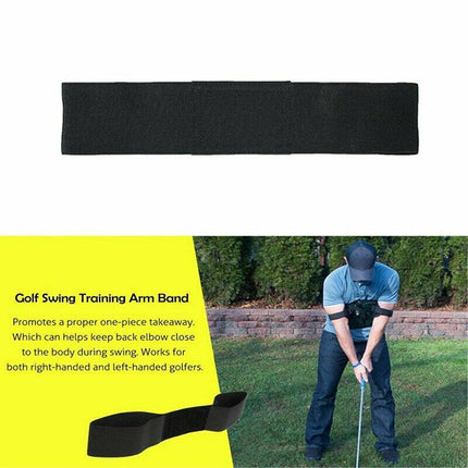 Golf Swing Training Aid Golf Arm Band Posture Motion Correction Belt Free Post - Aimall