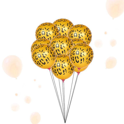 Leopard Spot Print Balloons x 12 Safari Zoo Jungle Farm Animal party decoration - Aimall