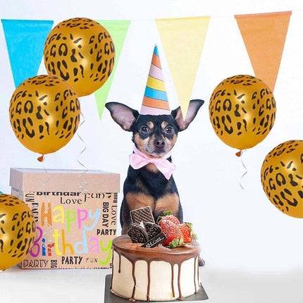 Leopard Spot Print Balloons x 12 Safari Zoo Jungle Farm Animal party decoration - Aimall