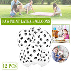 Paw Print Latex Balloons x 12 Paw Patrol Scooby Doo Farm Zoo Animals Dog Puppy - Aimall