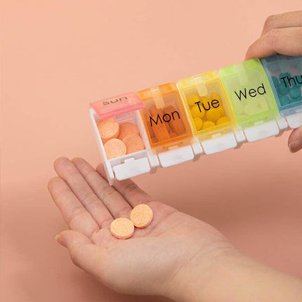 Medicine Container Holder Weekly Tablet Pill Sorter Case Organizer Box 7 Days AU - Aimall