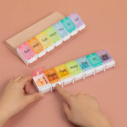 Medicine Container Holder Weekly Tablet Pill Sorter Case Organizer Box 7 Days AU - Aimall