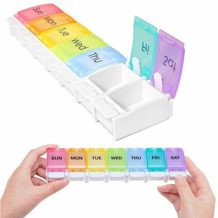 Medicine Container Holder Weekly Tablet Pill Sorter Case Organizer Box 7 Days AU - Aimall