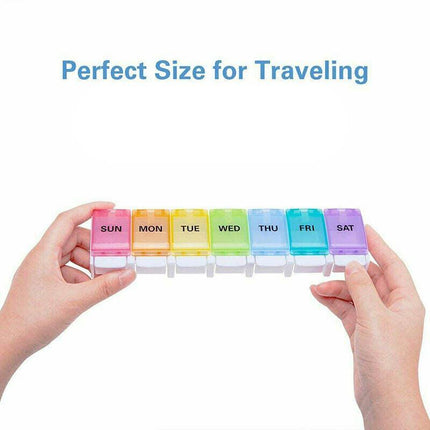 Medicine Container Holder Weekly Tablet Pill Sorter Case Organizer Box 7 Days AU - Aimall