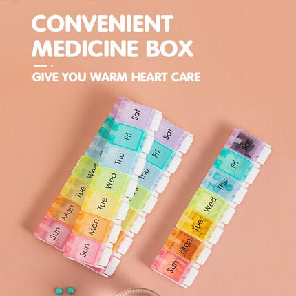 Medicine Container Holder Weekly Tablet Pill Sorter Case Organizer Box 7 Days AU - Aimall
