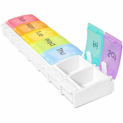 Medicine Container Holder Weekly Tablet Pill Sorter Case Organizer Box 7 Days AU - Aimall