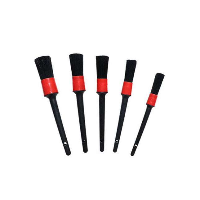 5Pcs Dashboard Car Hair Detail Brush Crevice Dust Cleaning Automotive Detailing - Aimall