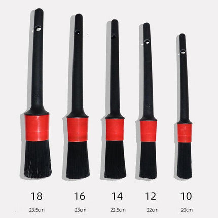 5Pcs Dashboard Car Hair Detail Brush Crevice Dust Cleaning Automotive Detailing - Aimall
