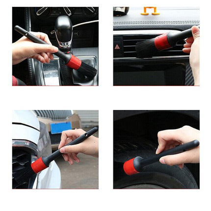 5Pcs Dashboard Car Hair Detail Brush Crevice Dust Cleaning Automotive Detailing - Aimall