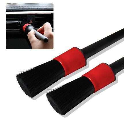 5Pcs Dashboard Car Hair Detail Brush Crevice Dust Cleaning Automotive Detailing - Aimall