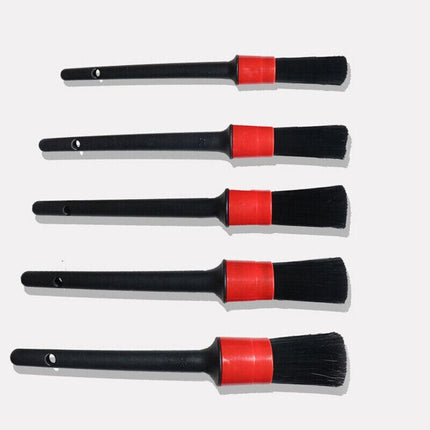 5Pcs Dashboard Car Hair Detail Brush Crevice Dust Cleaning Automotive Detailing - Aimall