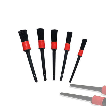 5Pcs Dashboard Car Hair Detail Brush Crevice Dust Cleaning Automotive Detailing - Aimall
