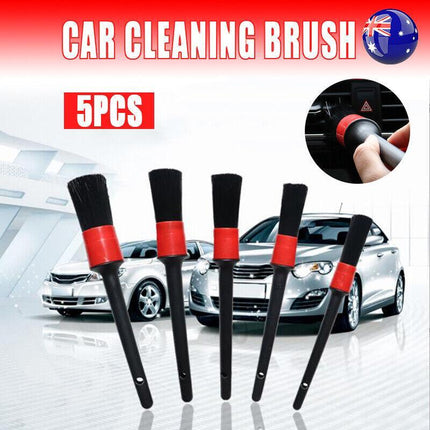 5Pcs Dashboard Car Hair Detail Brush Crevice Dust Cleaning Automotive Detailing - Aimall