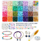 Clay Beads for Bracelets Making Flat Polymer 6mm Heishi Jewelry Making Kit New - Aimall