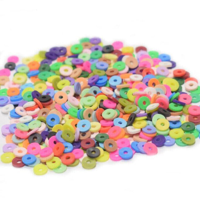 Clay Beads for Bracelets Making Flat Polymer 6mm Heishi Jewelry Making Kit New - Aimall
