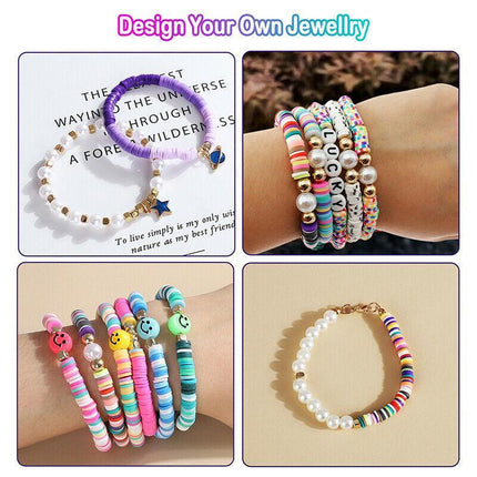 Clay Beads for Bracelets Making Flat Polymer 6mm Heishi Jewelry Making Kit New - Aimall