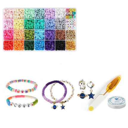 Clay Beads for Bracelets Making Flat Polymer 6mm Heishi Jewelry Making Kit New - Aimall