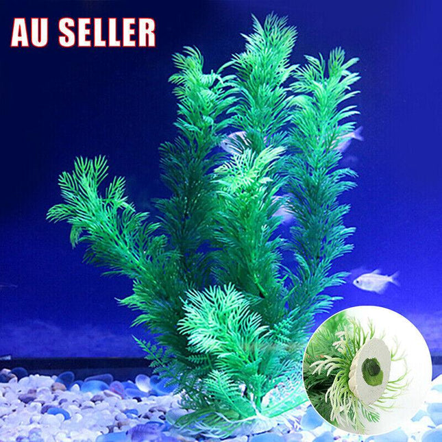 30cm Plastic Large Artificial Fish Tank Ornament Aquarium #AM8 Water Plant AU - Aimall