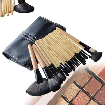 24 Pcs Professional Makeup Brush Kit Set Cosmetic Make Up Beauty Brushes Bag AU - Aimall