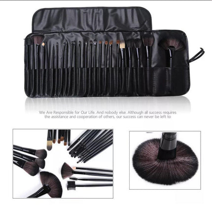 24 Pcs Professional Makeup Brush Kit Set Cosmetic Make Up Beauty Brushes Bag AU - Aimall