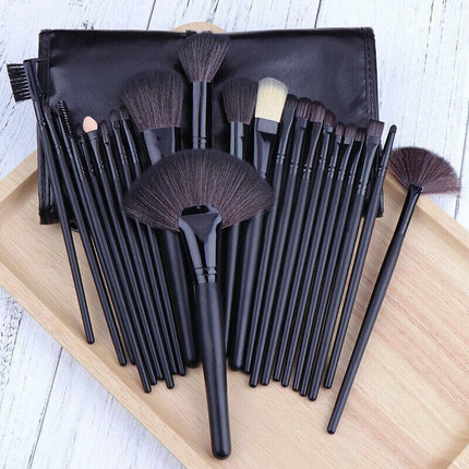 24 Pcs Professional Makeup Brush Kit Set Cosmetic Make Up Beauty Brushes Bag AU - Aimall