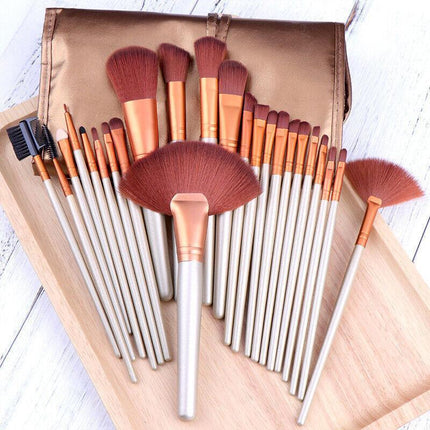 24 Pcs Professional Makeup Brush Kit Set Cosmetic Make Up Beauty Brushes Bag AU - Aimall