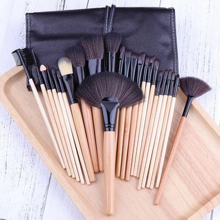 24 Pcs Professional Makeup Brush Kit Set Cosmetic Make Up Beauty Brushes Bag AU - Aimall