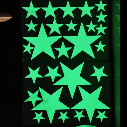 435pcs Glow In The Dark Luminous Stars And Moon Planet Space Wall Stickers Decal - Aimall