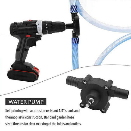 Hand Electric Drill Drive Self Priming Pump Water Oil Transfer Small Pumps Home - Aimall