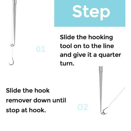 Fishing Hook Remover Stainless Steel Fishhook Dehooker Hook Detacher Extractor - Aimall