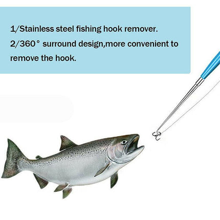 Fishing Hook Remover Stainless Steel Fishhook Dehooker Hook Detacher Extractor - Aimall