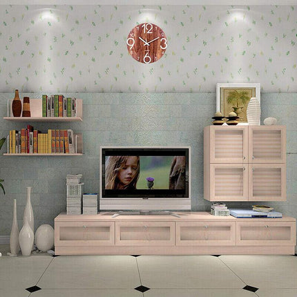 Glow In Dark Wall Clock Luminous Quartz Wooden Non Ticking Home Decor 12''/30cm - Aimall