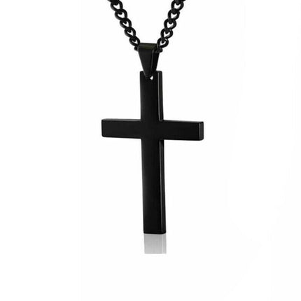 Stainless Steel Cross Pendant Men Women Chain Necklace Religious Jewelry AU - Aimall