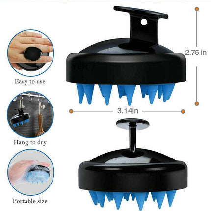 Silicone Scalp Shampoo Massage Brush Shower Washing Massager Head Hair Comb AU - Aimall