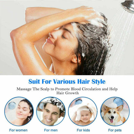 Silicone Scalp Shampoo Massage Brush Shower Washing Massager Head Hair Comb AU - Aimall