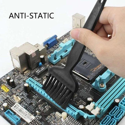 6Pcs Anti-Static Keyboard Cleaning Kit Black Plastic Laptop PC Dust Cleaner Brus - Aimall